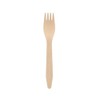 Papstar 18199 Wooden Forks / Disposable Forks "Pure" (Pack of