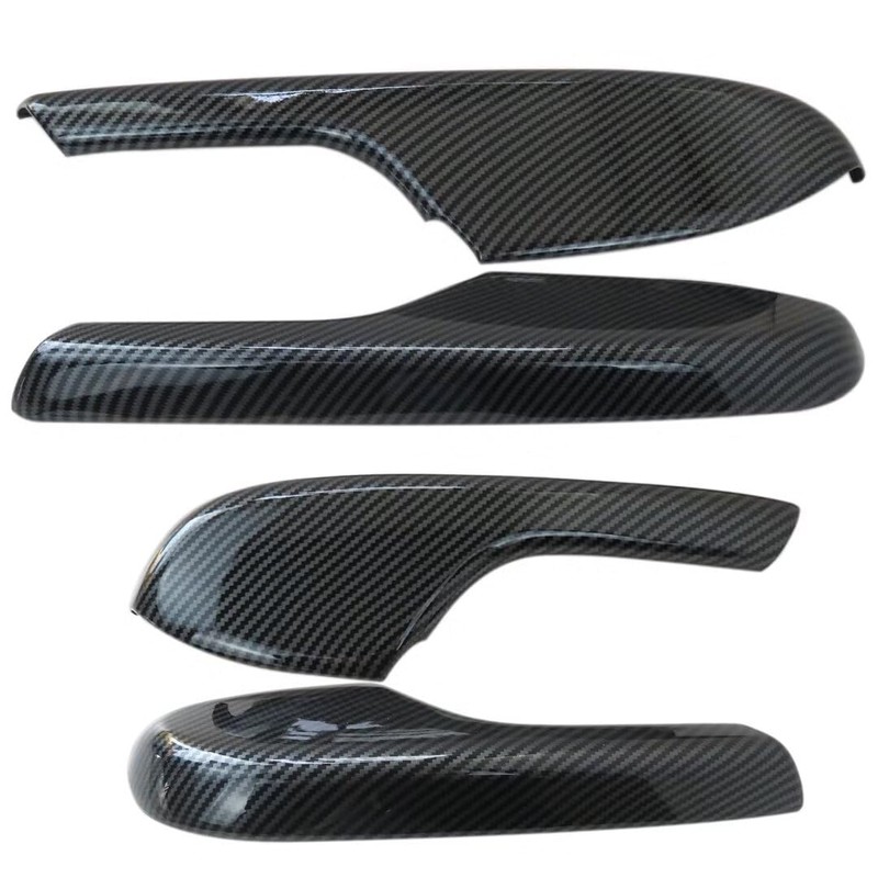 4Pcs Carbon Fiber Pattern Interior Door Armrest Panel Trim Cover