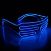 Aquat Shutter El Wire Neon Rave Glasses Light Up Flashing