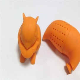 Orange Squirrel Tea Infuser Strainer Filter Portable Tea Strainers and Filters and Deft Processed Tea Filters