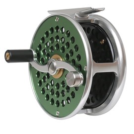 Vintage Classic Fly Fishing Reel,Right/Left Handle Position, Fly Reel (Green, 5/6 wt)