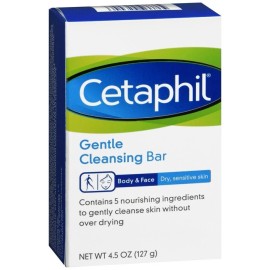 Cetaphil Gentle Cleansing Bar Dry To Normal, Sensitive Skin 4.5 OZ