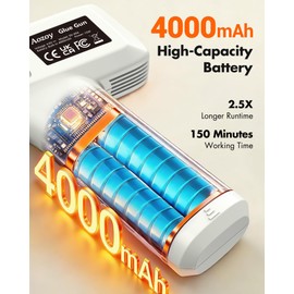 Hot Glue Gun Cordless - USB Rechargeable 4000mAh Wireless Mini Glue Gun with 25Pcs Glue Sticks Set, Heating Fast & Smart Power-Off for Crafts DIY Arts Home Repairs Orange