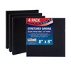 US Art Supply 8 x 8 inch Black Professional Quality