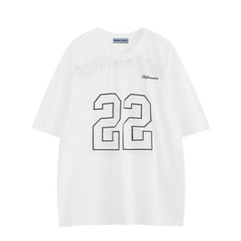 Aelfric Eden Mens Jersey Shirts Mesh Print Number Tees Unisex Oversized Graphic Tshirts Streetwear Casual Summer Y2k Tshirt White