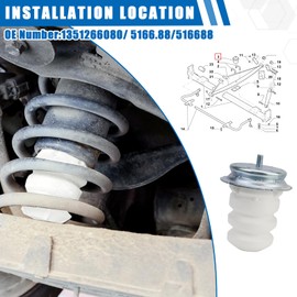 Stop Buffer Rubber Bearings 2 Pieces Spring Plate Stop Buffer Leaf Spring Travel Limiter Spring Rubber Stop Damper Jumper Rear Axle Compatible with Citroen Jumper 250 Ducato 250 Boxer 250