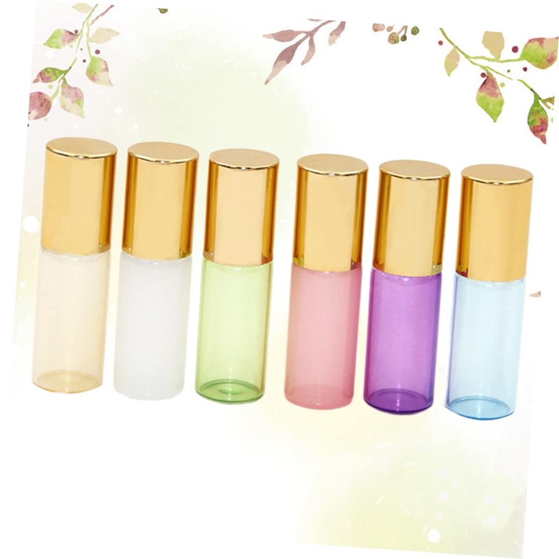 Minkissy 6pcs Roll Bottle Essential Oil Bottle Subpackaging Portable Empty