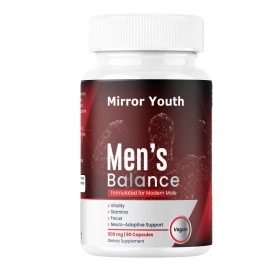 Mirror Youth Men's Balance Vegan Supplement | L-Citrulline Ashwagandha Cistanche Maca | 90 Ct