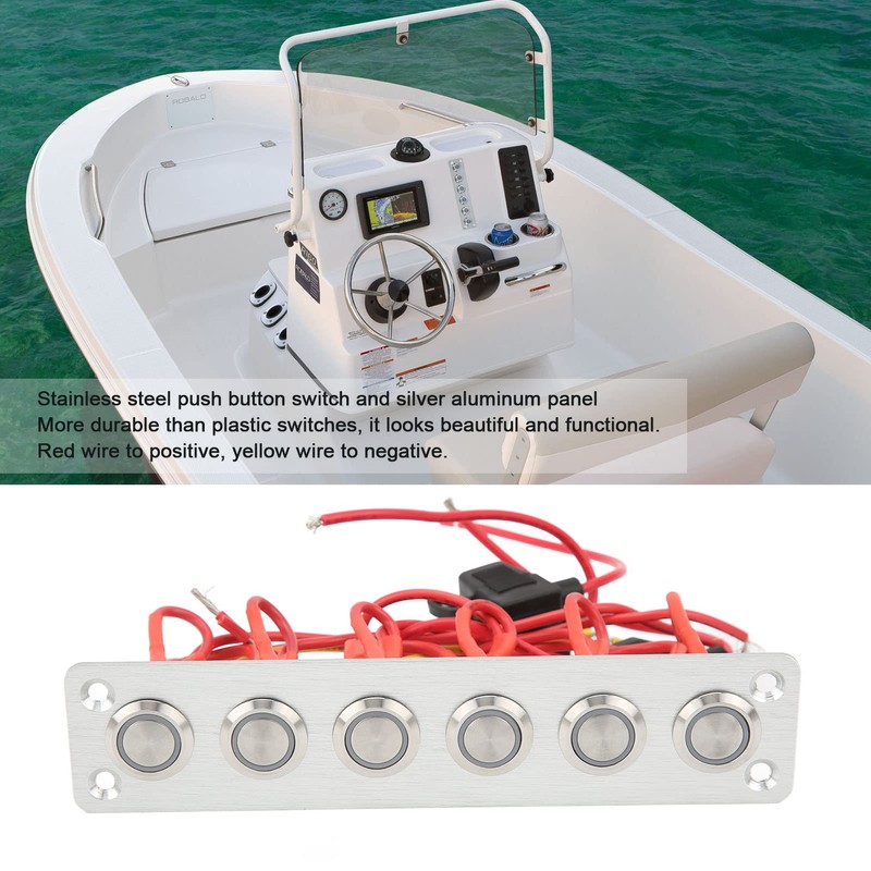 Leapiture Marine Boat Switch Panel for Car RV Yacht 12V