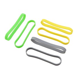 ZQIY 36 Pack Silicone Rubber Bands Elastic Packaging Tape 2.5 Inch Tie Card Silicone Circle Binding Tape Yellow Green Gray for Fixing Cooking Boxes Laptop Boxes Books Cards Wristlets