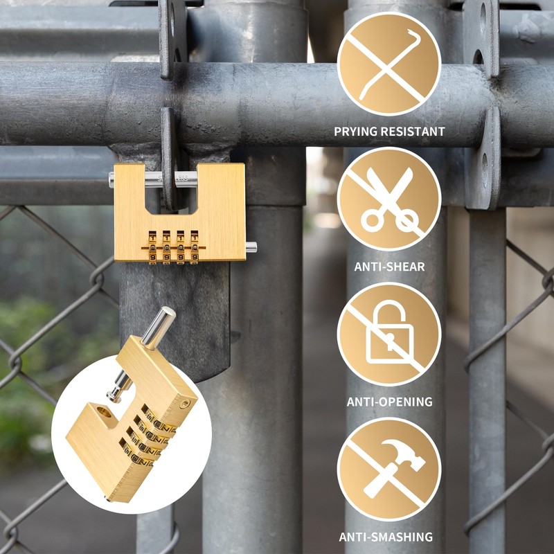 YKUKIZEE 62 mm Combination Padlock with Code, High Security Shipping