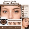 Double Colour Eyebrow Stamp Kit, Waterproof Sweat Proof Natural Matte