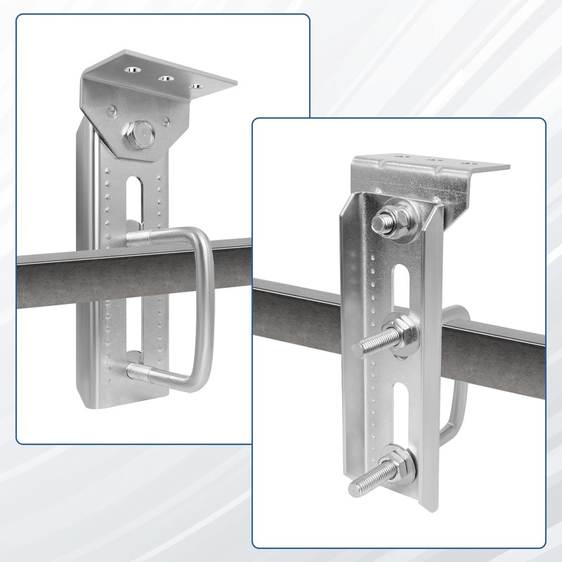 Boat Trailer Bunk Brackets, 8" 8 PCS Galvanized Swivel Top