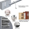 plastific 5 Tier Hanging Wardrobe Storage Shelf Organiser Breathable Closet