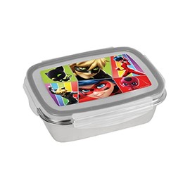 infinite by GEDA LABELS (INFKH) Miraculous Lunch Box Colourful 850 ml Stainless Steel