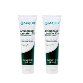 Major Ammonium Lactate 12% Moisturizing Cream - Lactic Acid Cream - Helps Hydrate, Soften, and Exfoliate Rough, Dry Skin - Fragrance-Free - 4.9 Oz. (2 Pack)