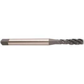 YG-1 BT Series Vanadium Alloy HSS Spiral Flute Tap, Hardslick Coated, Round Shank with Square End, Modified Bottoming Chamfer, M3.0-0.5 Thread Size, D3 Tolerance