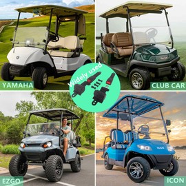 HKOO Golf Cart Seat Belt Universal Golf Cart Seat Belt, Retractable Belt for EZGO TXT, Club Car DS and Yamaha, 2 Pack