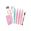Kit 6pzs Pinzas Para Cejas Profesionales Con Tijera Curvadas