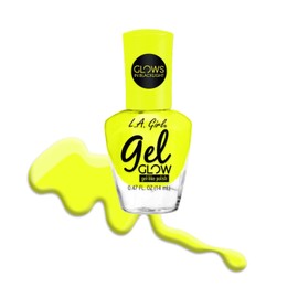 L.A.girl Gel Glow Nail Polish 0.47 oz- 8 Colors, No UV Light Needed, Gel like Finish Polish (LED Glare)