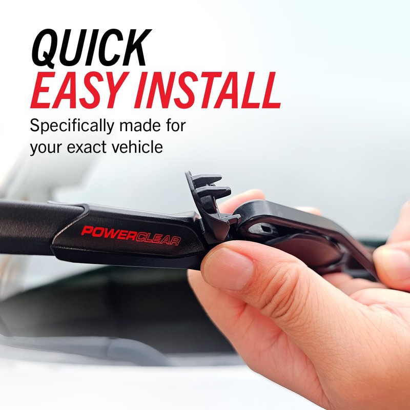 PowerClear by PowerStop – Front 15" + 15" Windshield Wiper