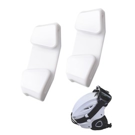 Feekoon Goggle Clip Retention System, Ski Helmet Goggle Clip Replacement, Goggle Strap Clip for Winter Sports, with Strong Adhesive Tape, Keeping the Goggles in Place(White,2 Pack)