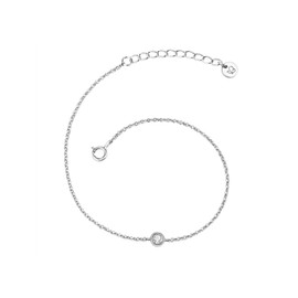 GLANZSTÜCKE MÜNCHEN Women's Bracelet 925 Sterling Silver with Topaz - Spiritual Bracelet with Healing Stone, Silver, Topaz