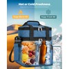 Insulated Lunch Bag for Men Women: Expandable Lunch Bag Box