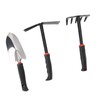 3PCS Garden Tool Set Iron Stainless Steel Five Teeth Rake