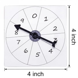 Gejoy Transparent Spinners Bulk for Classroom Clear Spinners Dry Erase Math Game with Rotating Arrow(10 Pack,Clear)