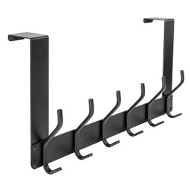 LYNK Professional® Home™ Over Door Hooks Rack - 12 Hook Over Door Hanger - Over Door Towel Rack - Hanging Towels or Clothes - for Bathroom, Bedroom or Laundry Room – Lifetime Ltd. Warranty - Black
