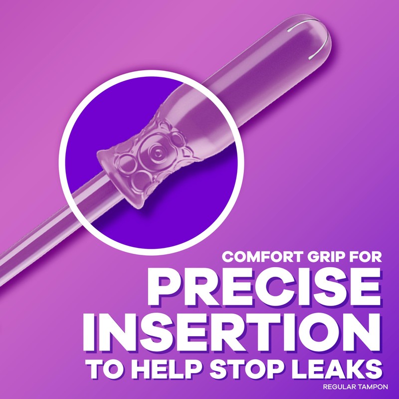 Tampax Radiant Tampons Multipack, with LeakGuard Braid, Light/Regular Absorbency, Unscented,