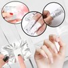 HUIKKJP 200pcs Disposable Aluminum Foil with Cotton Cuticle Pusher for