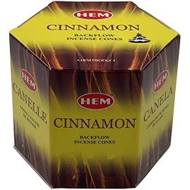 AGLAN Incienso de Cono reflujo. Incienso de Cono backflow. Caja con 40 Conos Hechos en la India. (Canela)