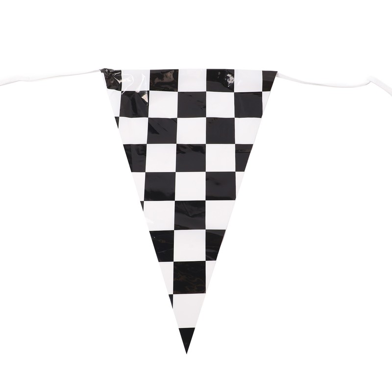 60m PE Black and White Checkered Racing Flag F1 Racing