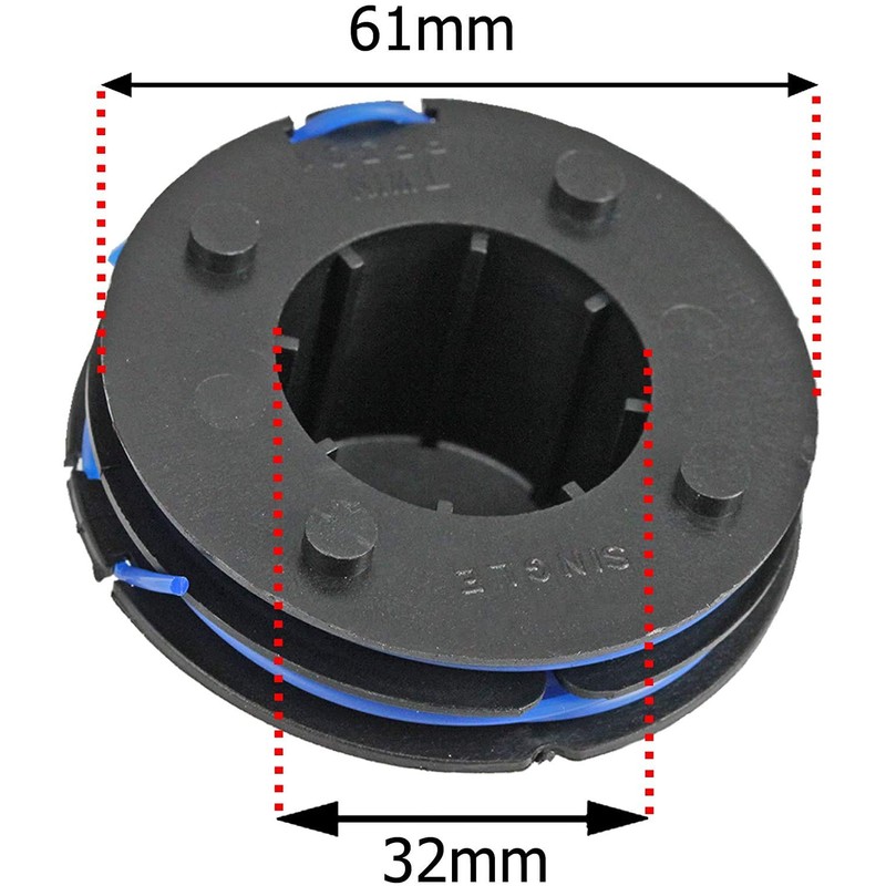 SPARES2GO Line & Spool Compatible with MacAllister GT2535S MGTP300P Strimmer