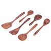Kitchen Utensils Set Wooden Spatulas Spoons Comfortable Grip Minimaliset Kitchen