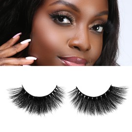 Laflare 3D NY Mink Eyelashes, 100% Real Mink Hair Lashes, Luxury Makeup, Natural, Light, Trendy, Variety, Reusable, Multi layered Real Mink Hair Lashes (NY65)