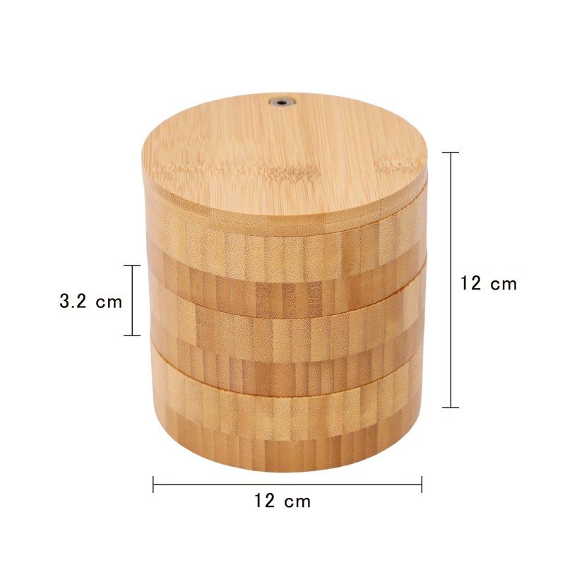 【FSC Certified Product】TAKEMI Bamboo Jewelry Storage Case 3-Tier with Lid,