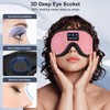 ZHENYEMEI Sleep Headphones Breathable Bluetooth 5.2 Headband. 3D Eye Mask