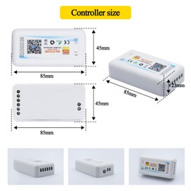 LED Strip Controller 6-Pin RGBCW RGB + CCT Smart Controller, 6 Pin LED Strip Dimming Actuator, DC12V-24V Controller Compatible with Tuya