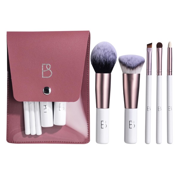 BS-MALL Travel Makeup Brushes Premium Synthetic Foundation Powder Concealers Eye