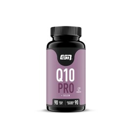 ESN Q10 Pro + Selenium, 90 Capsules, High Dose, 200 mg Coenzyme Q10 + 18 μg Selenium per Capsule, Tested Quality, Vegan & Made in Germany