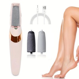 Rechargeable Electric Feet Callus Remover, Portable Electronic Foot File, Quickly Removes Dry, Chapped Skin, Nail Care & Pedicure Tools, For Home & Salon Use