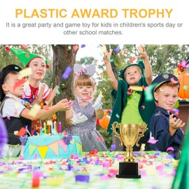 Wakauto Gold Plastic Trophies for Kids, Trophies and Awards for Kids Appreciation Reward Gift for Students, Employees or Teens 14. 3cm