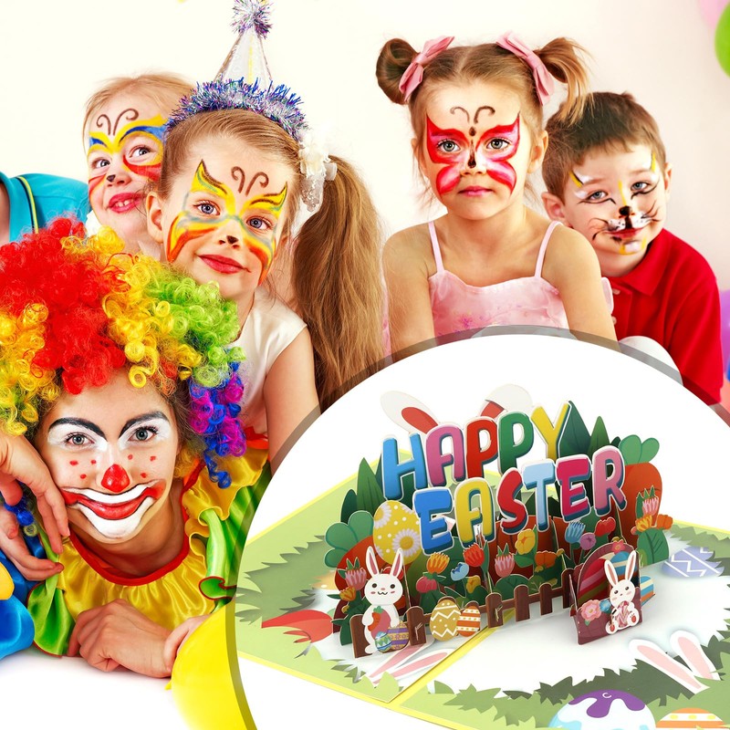 Easter Pop Up Card, 3D Easter Greeting Cards with Envelopes