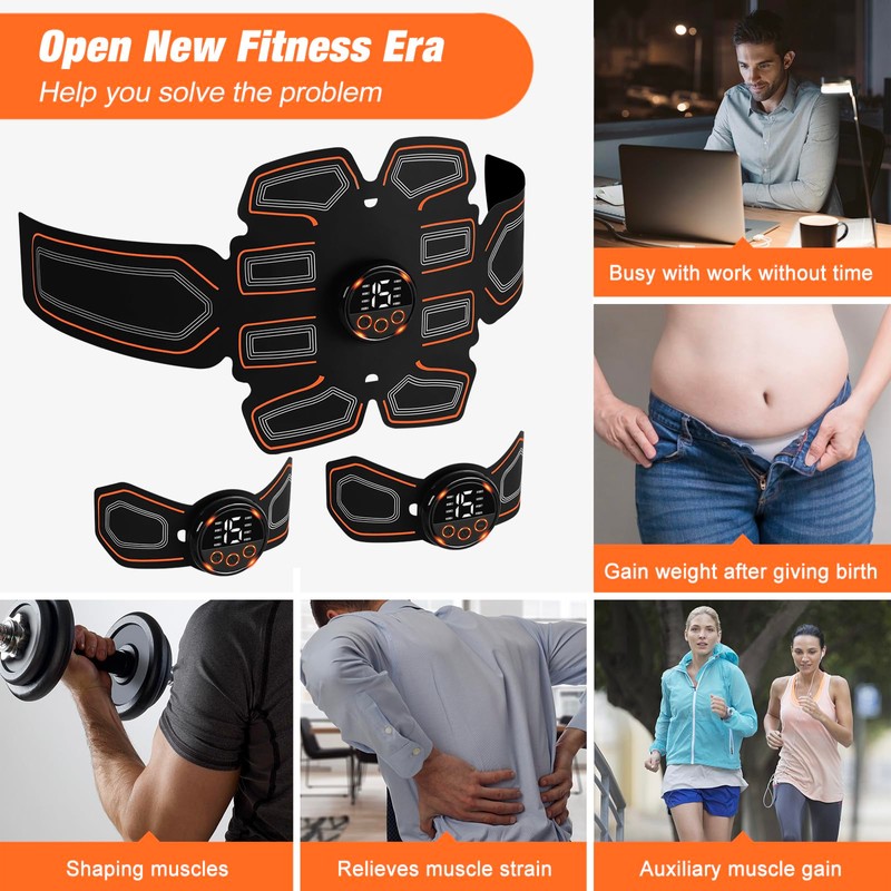 BLASET ABS Stimulator, Ab Toning Belt Trainer, Workout Equipment for
