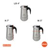 IMUSA USA B120-22061M Stainless Steel Stovetop Espresso Coffeemaker 4-Cup, Silver