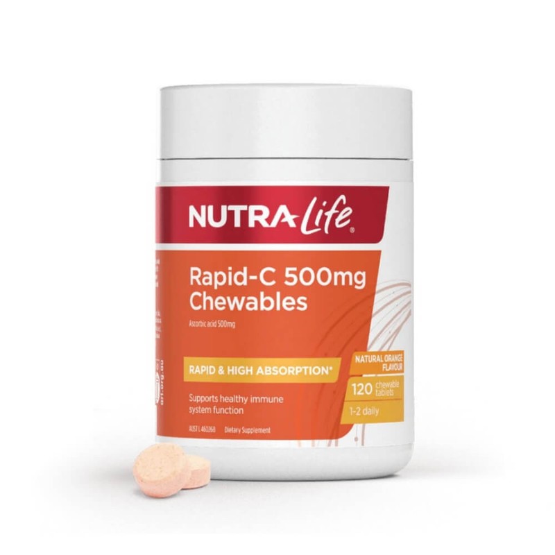 Nutralife-Rapid-C 500mg Chewables 120 Tablets