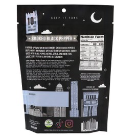 Louisville Vegan Jerky - Smoked Black Pepper, Vegetarian & Vegan-Friendly Jerky, 21 Grams of Non-GMO Soy Protein, 240 Calories Per Bag, Gluten-Free Ingredients (3 oz, 5-Pack)